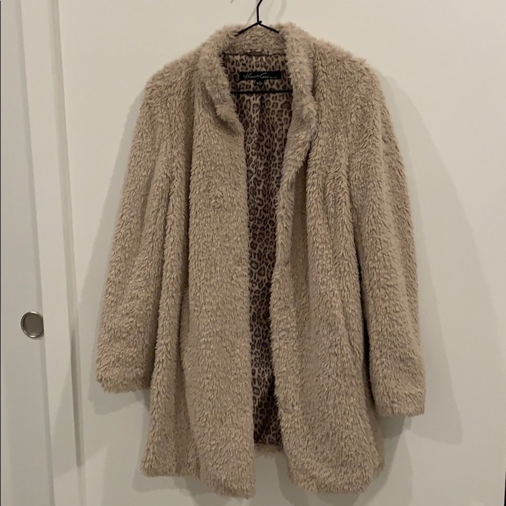 EUC Kenneth Cole Teddy Faux Fur Jacket